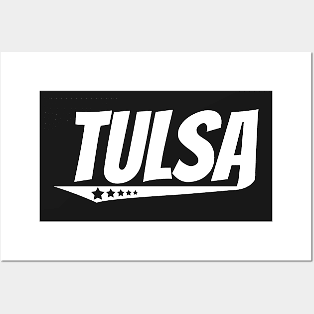 Retro Tulsa Logo Wall Art by CoolShirts